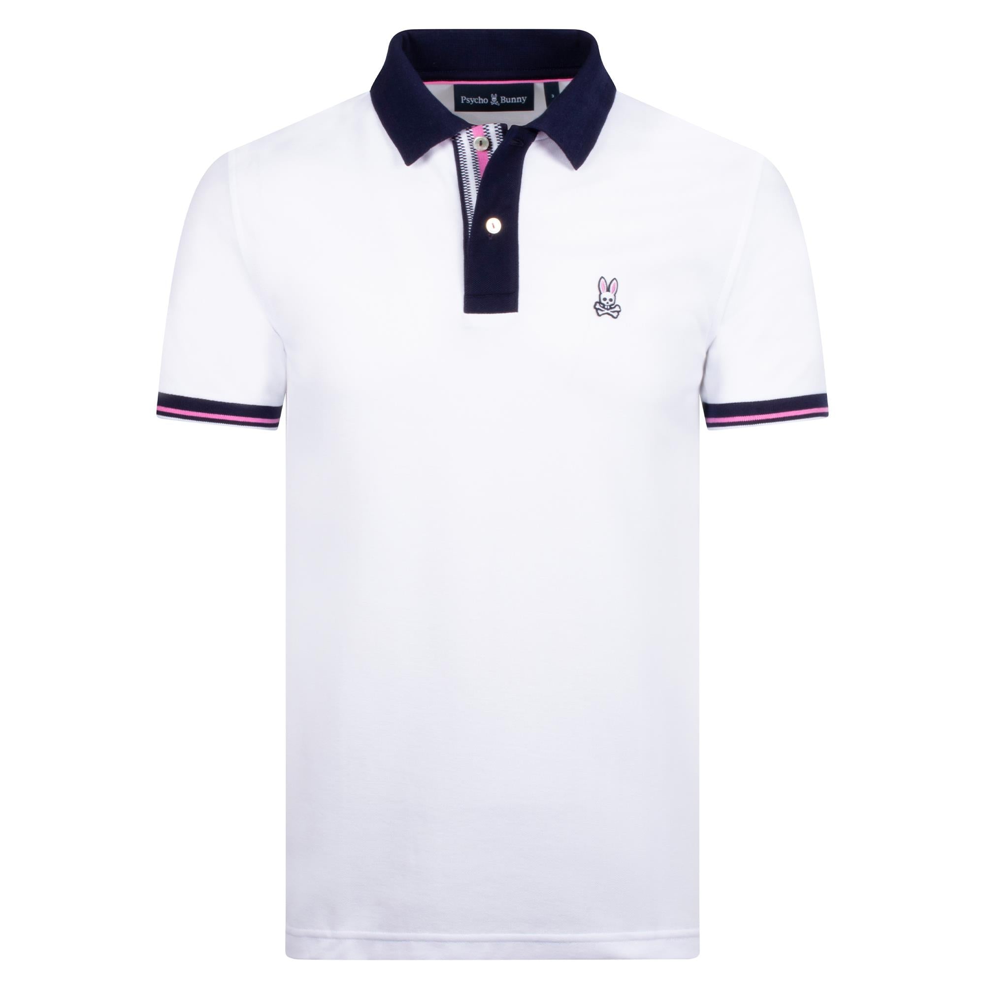Psycho Bunny Archive Classic Bunny Pique Polo Shirt White
